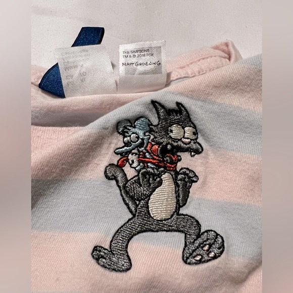 H&M Divided X The Simpsons men’s XL t-shirt with Itchy & Scratchy embroidered - Picture 1 of 4
